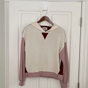 Madewell MWL Airyterry Hoodie Sweatshirt in Colorblock size M